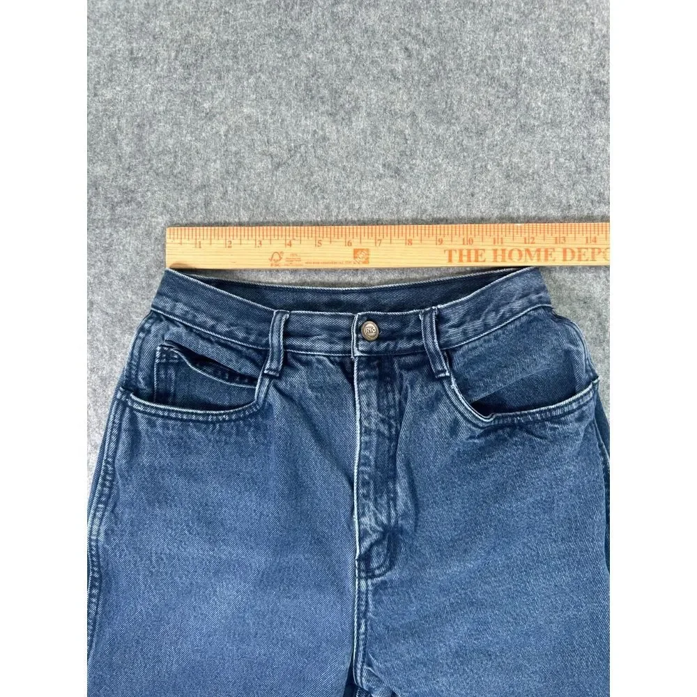 Rio By Stephen Mardon Jeans Womens 11 Blue Dark Wash Denim High Rise Tapered Mom